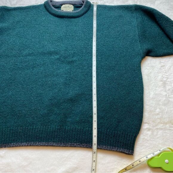 Eddie Bauer Vintage Wool Blend Crew Neck Sweater Size Large - Picture 9 of 10